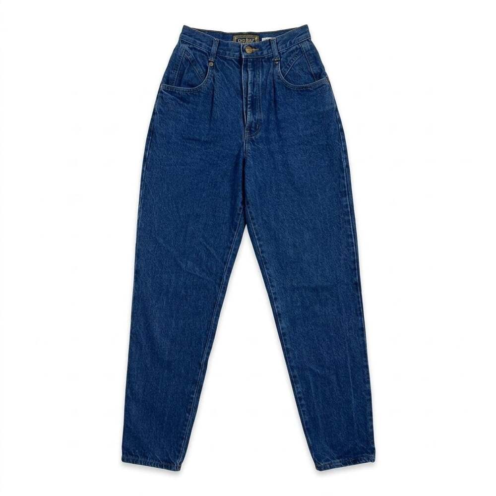 Bonjour Mom Jeans Size 3/4 Vintage High Waist Pleated Denim